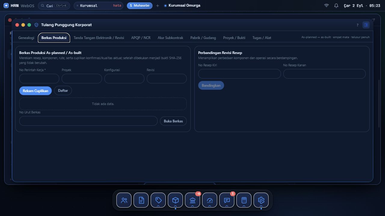 Produksi real tab